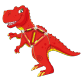 Jucarie T-Rex cu magnet Supermag 3D